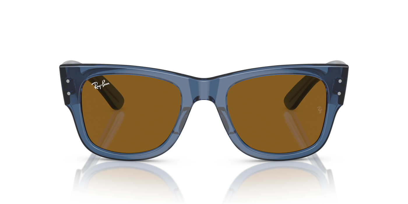 MEGA WAYFARER BIO-BASED - Albastru lucios, maro transparent