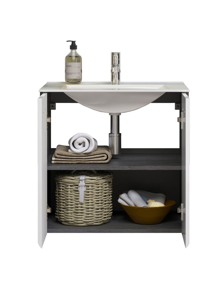 ebuy24 Waschbeckenunterschrank Riva Weiß 62 x 47 cm günstig kaufen onesize