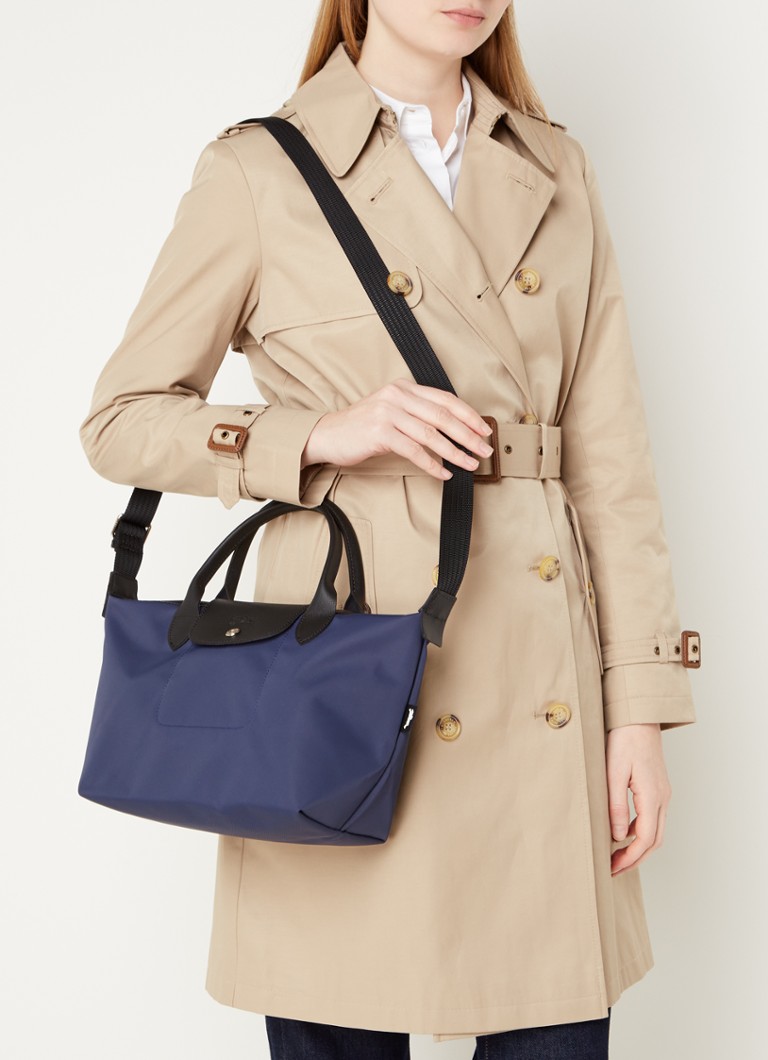 Longchamp Le Pliage Energy käsilaukku S, valmistettu kankaasta, nahkayksityiskohdilla