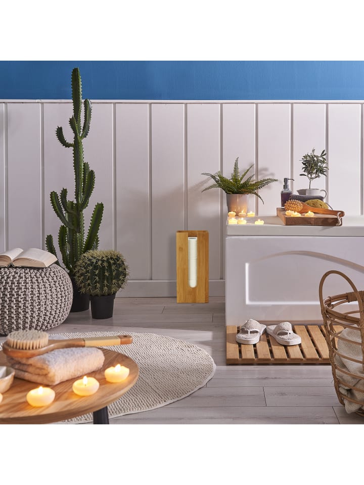 relaxdays Toilettenpapierhalter stehend Bambus günstig kaufen onesize