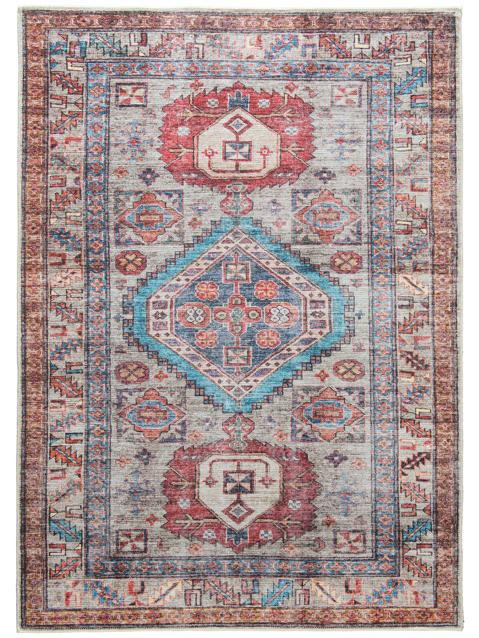 Kawas Vintage-Teppich, Multicolor