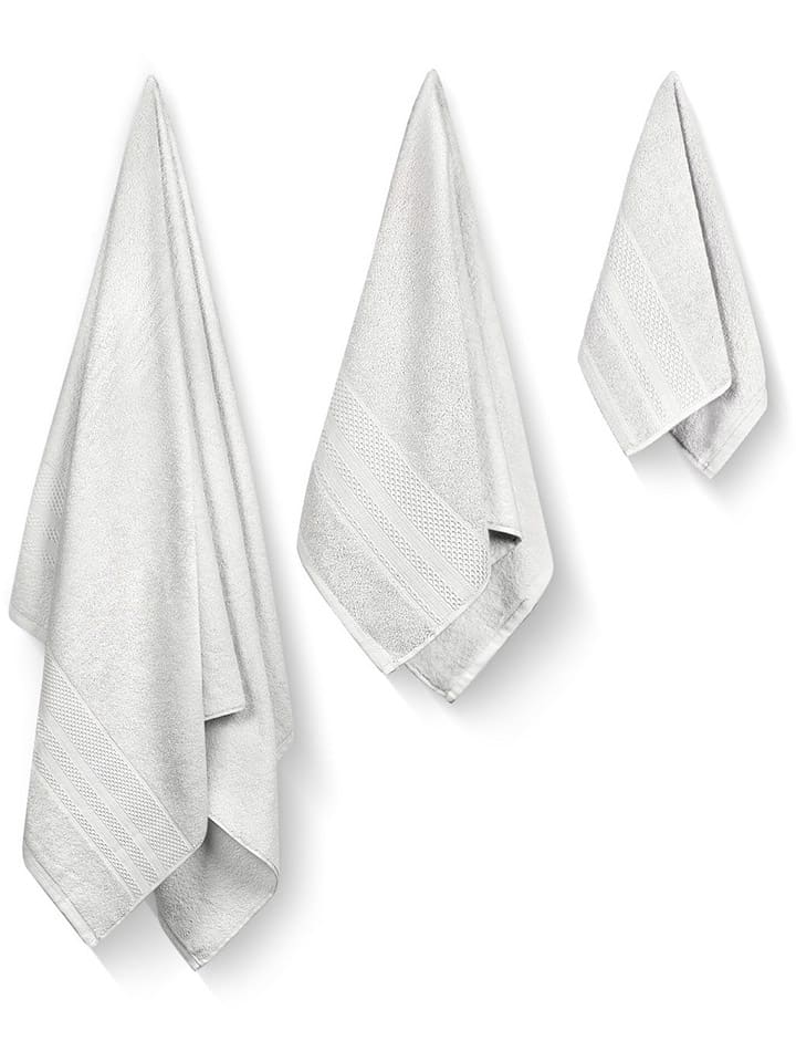 Elizabed 3tlg. Badetücher-Set in Creme günstig kaufen onesize