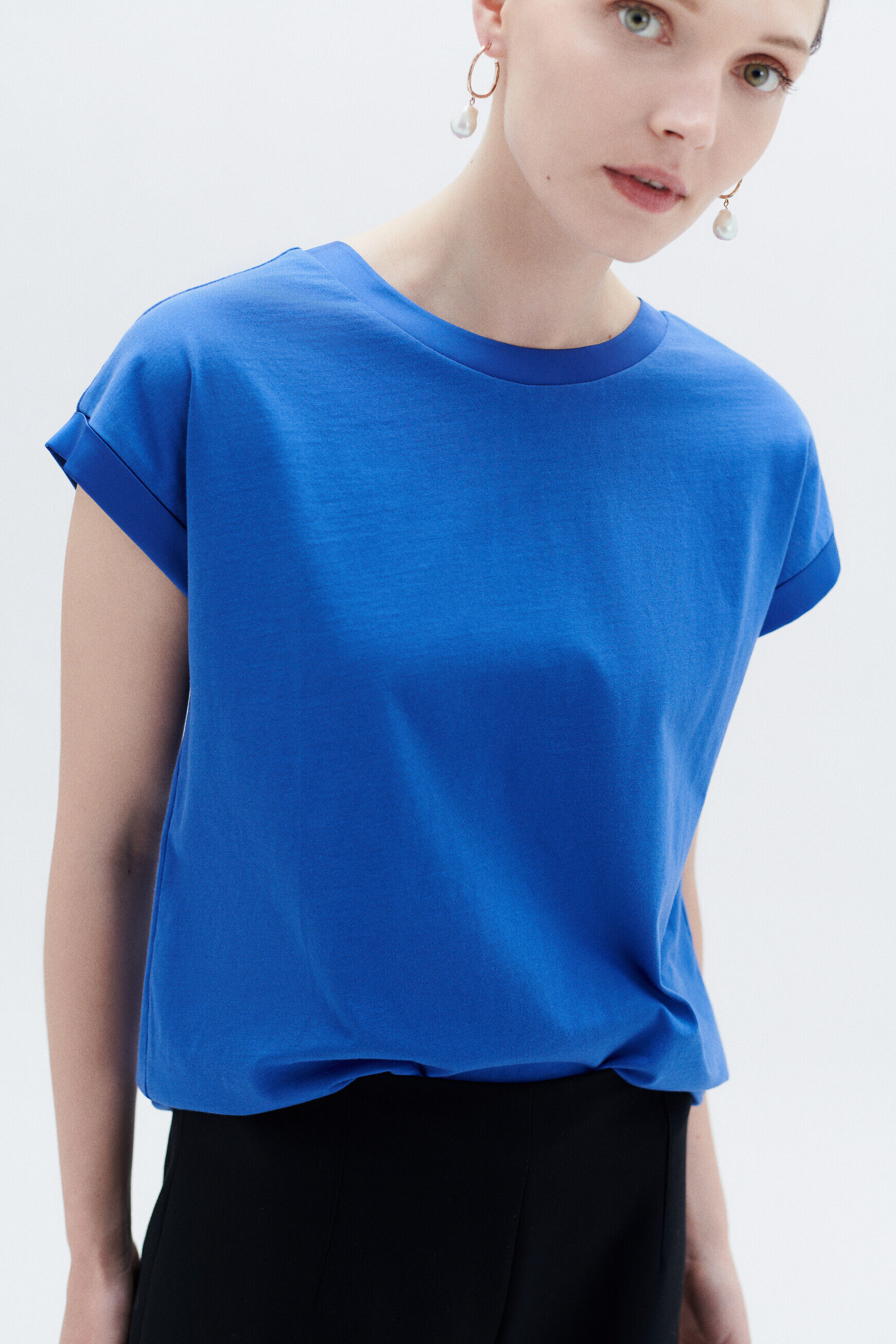 T-shirt tokie bleu electrique femme