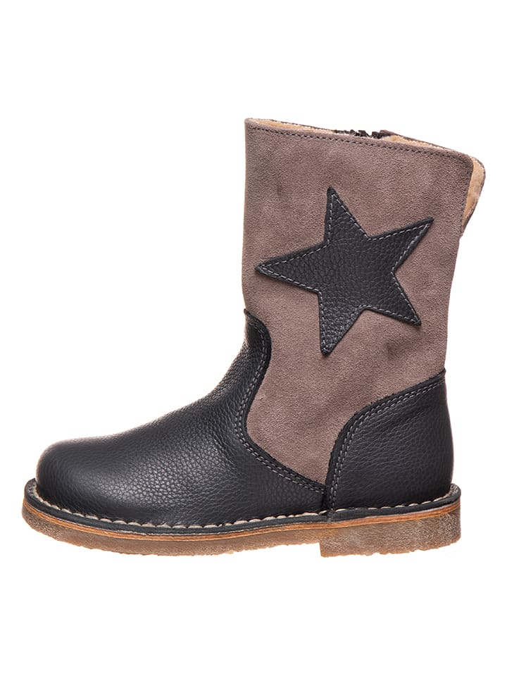 kmins Leder-Stiefel in Grau günstig kaufen