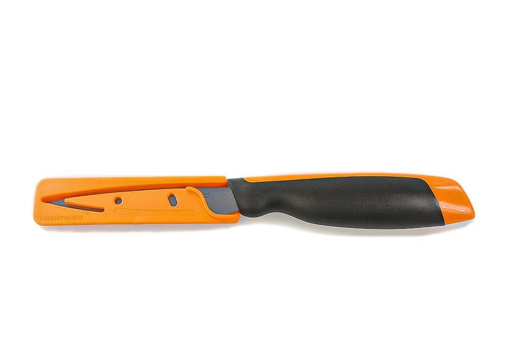 TUPPERWARE Allzweckmesser XPert Messer orange Gemüsemesser + SPÜLTUCH