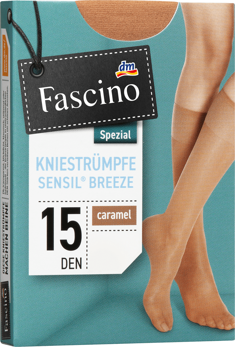 Kniestrümpfe mit kühlender Faser SENSIL®  BREEZE caramel Gr. 39-42, 15 DEN, 1 St