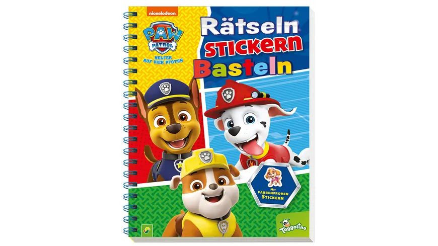Paw Patrol Rätseln, Stickern, Basteln - Mit farbenfrohen Stickern