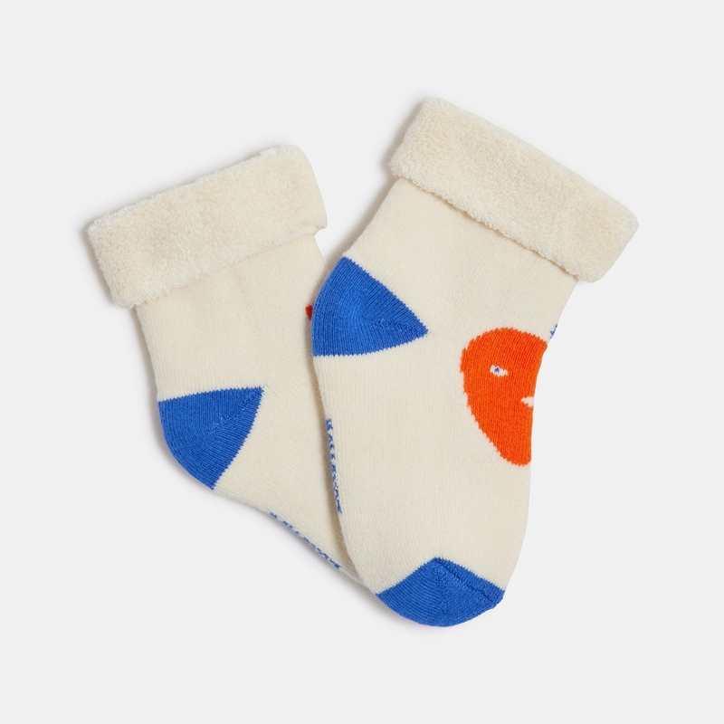 Chaussettes bébé garçon écrues à motifs fruits beige Catimini