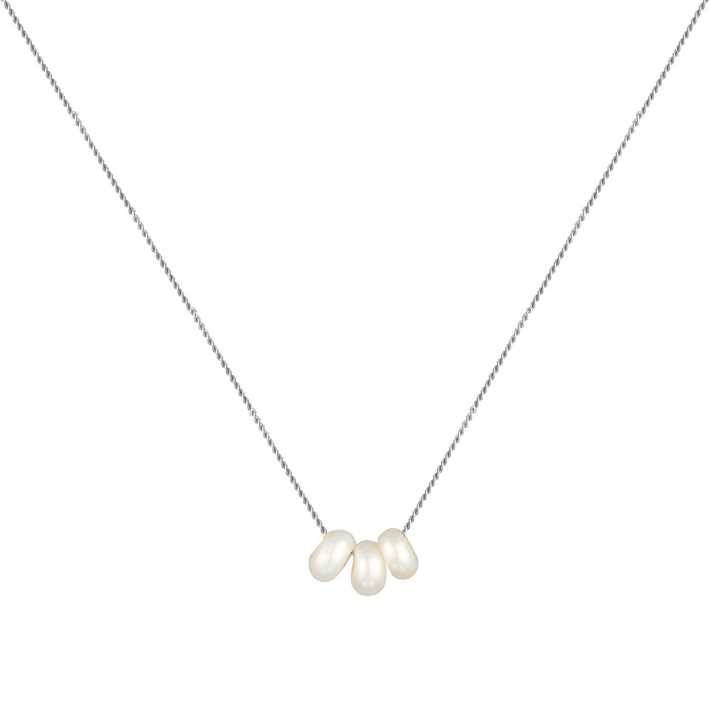 Elli Elli Collier Perle de base pour Femmes avec perles d'eau douce en argent sterling collier
