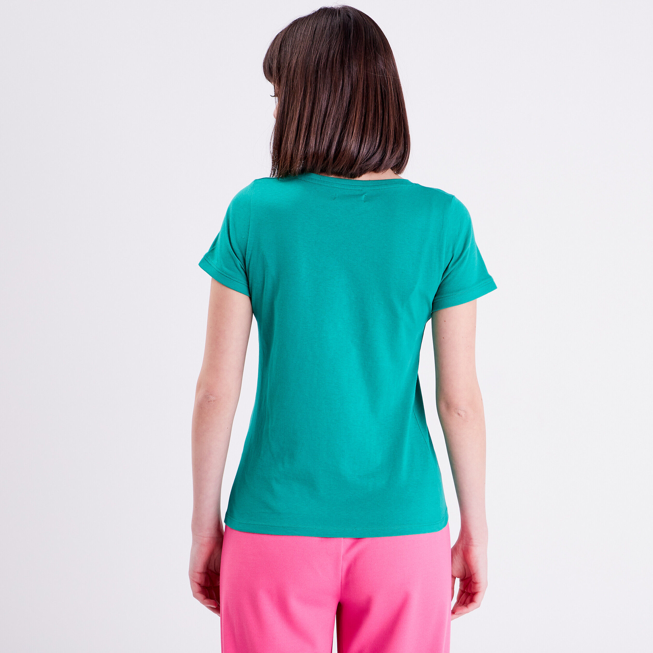 T-shirt manches courtes vert femme | Cache Cache