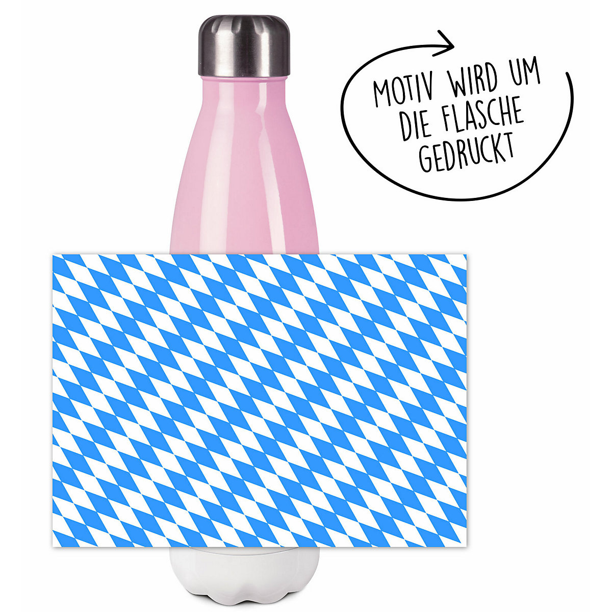 Edelstahl Kinder Thermoflasche / Trinkflasche bunt Bayern Spülmaschinenfest, Auslaufsicher, Bruchfest, Doppelwandig, Für Heißgetränke geeignet, Mit Deckel, Isoliert