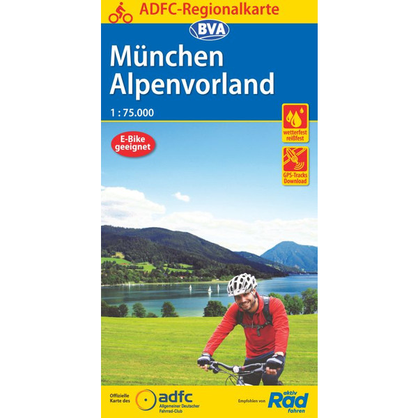 ADFC-REGIONALKARTE MÜNCHEN ALPENVORLAND - Fahrradkarte