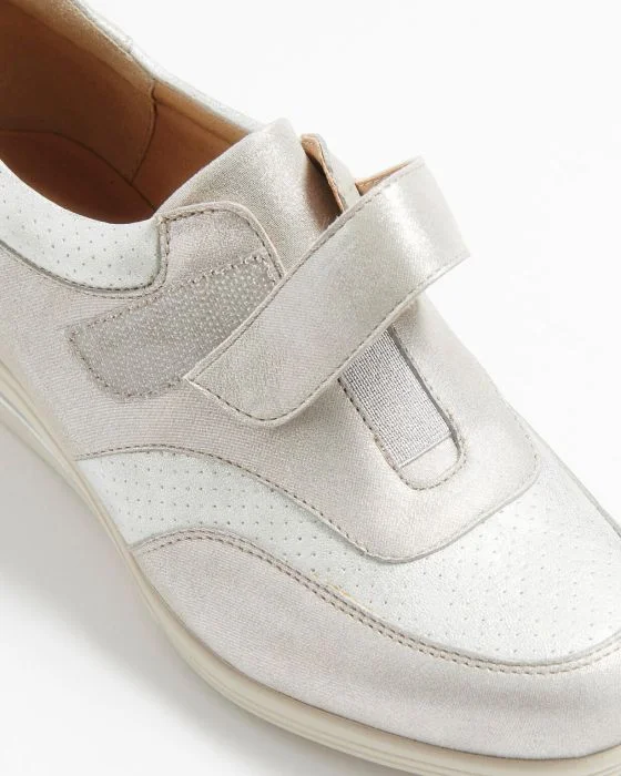 Derbies à scratch dessus cuir irisé