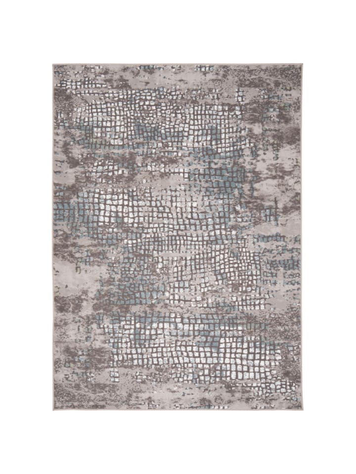Pergamon Designer Teppich Tawira Vintage in Silber Blau günstig kaufen