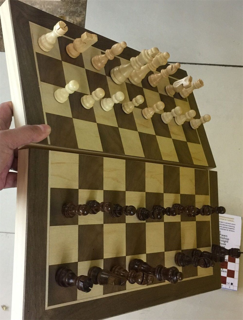 Dekorative Spieler Magnetische Holz Schach 39*39cm Schach Schachspiel mit Schachfiguren (1-tlg) Strategiespiele für Kinder
