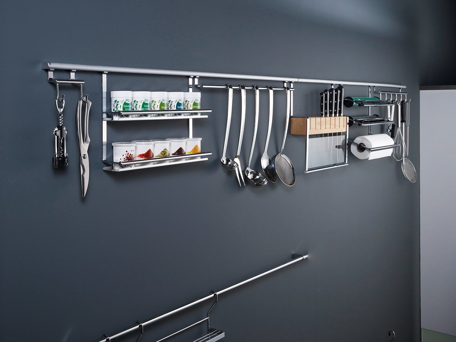 Kesseböhmer Küchenrückwand Kesseböhmer Linero 2000 Set Profilleiste 900 mm edelstahl