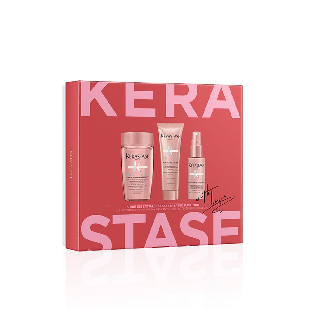 Kérastase Chroma Absolu Coffret trio de shampoing, après-shampoing et texturisant pour cheveux colorés