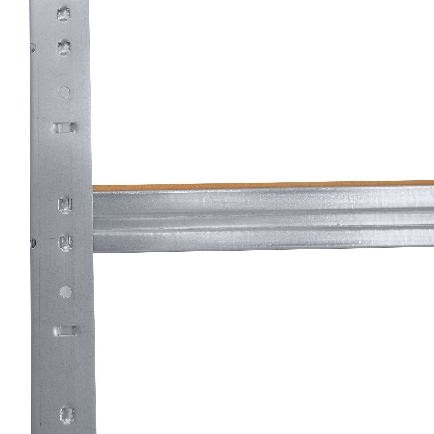 shelfplaza Eckregal HOME, 180x90x60cm verzinkt, Metall Eckregal stehend mit 6 Böden, Corner Shelf 145kg Tragkraft Schwerlastregal Ecke, Steckregal verzinkt Eckregal Keller Garagen Regal