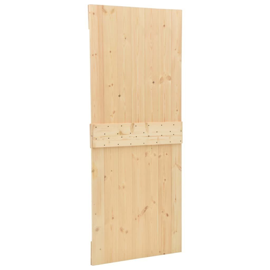 vidaXL Schiebetür Tür 100x210 cm Kiefer Massivholz (1-St)
