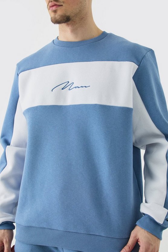 Tall Colorblock Man Sweatshirt-Trainingsanzug