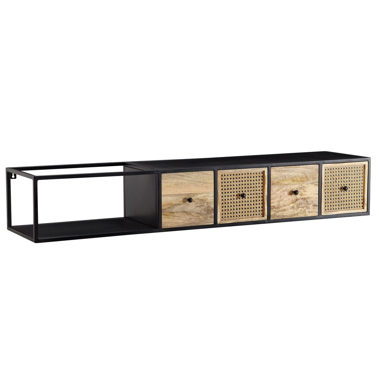 Skyport WOHNLING TV Schrank Hängend 150x25x35 cm Lowboard Holz Metall Fernsehkommode