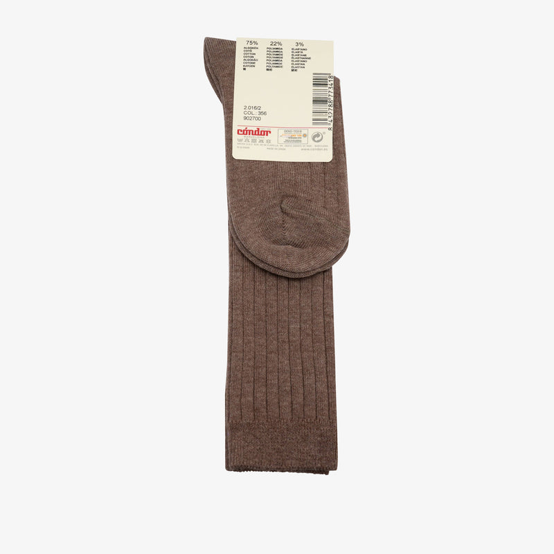 rib kniestrümpfe - Braun