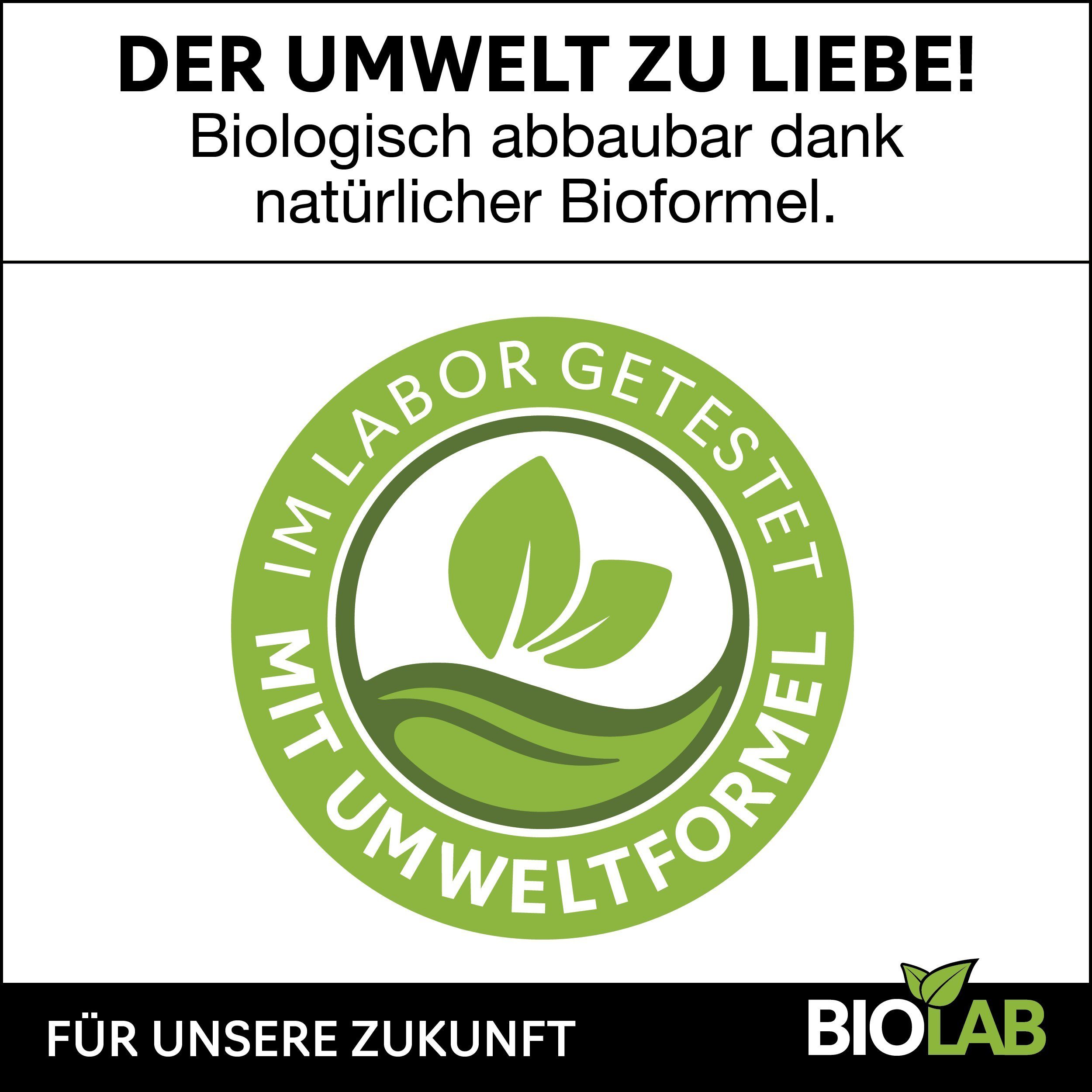 BIOLAB Bio Wischroboter Reinigungsmittel Fussbodenreiniger (Konzentrat 1:20, [1-St. 1000 ml Reiniger für Wischroboter)