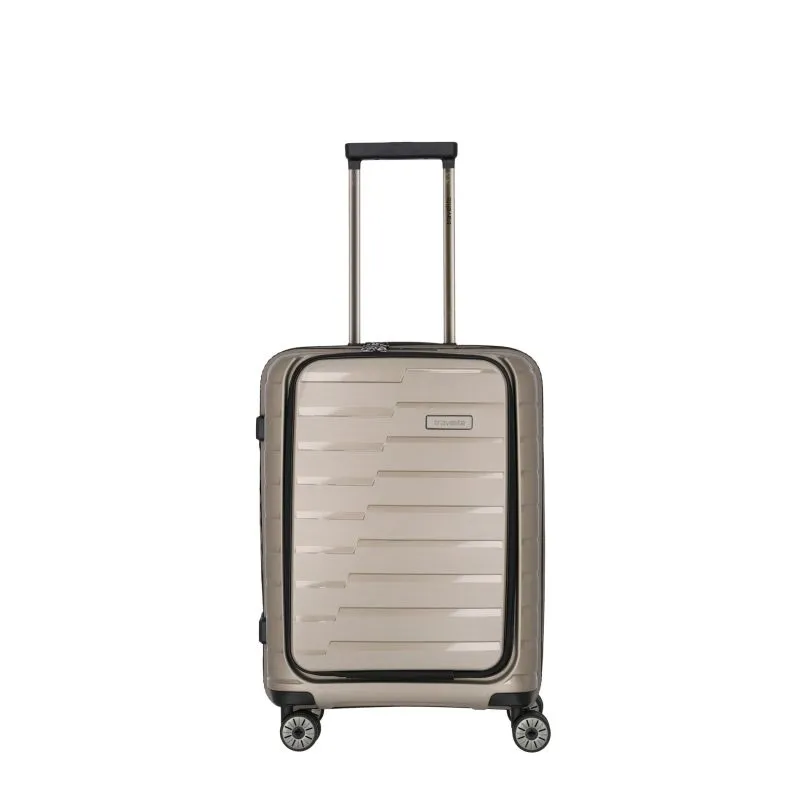 Travelite AIR BASE Trolley S m. Vortasche (4 Räder) - Champagner