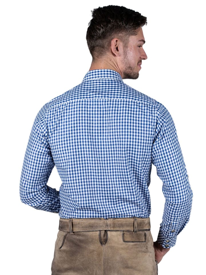 Edelnice Edelnice Trachtenhemd kariert in blau, weiß günstig kaufen