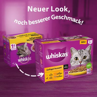 Jumbopack Whiskas 1+ Adult Frischebeutel 96 x 85 g
