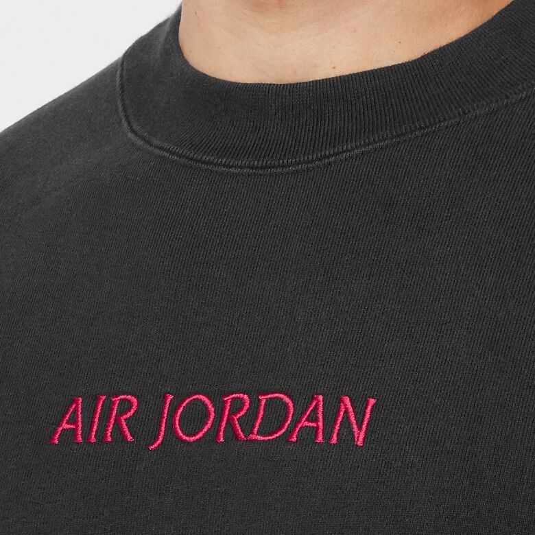 NIKE Air Jordan Woodmark FLC Crewneck black/gym red