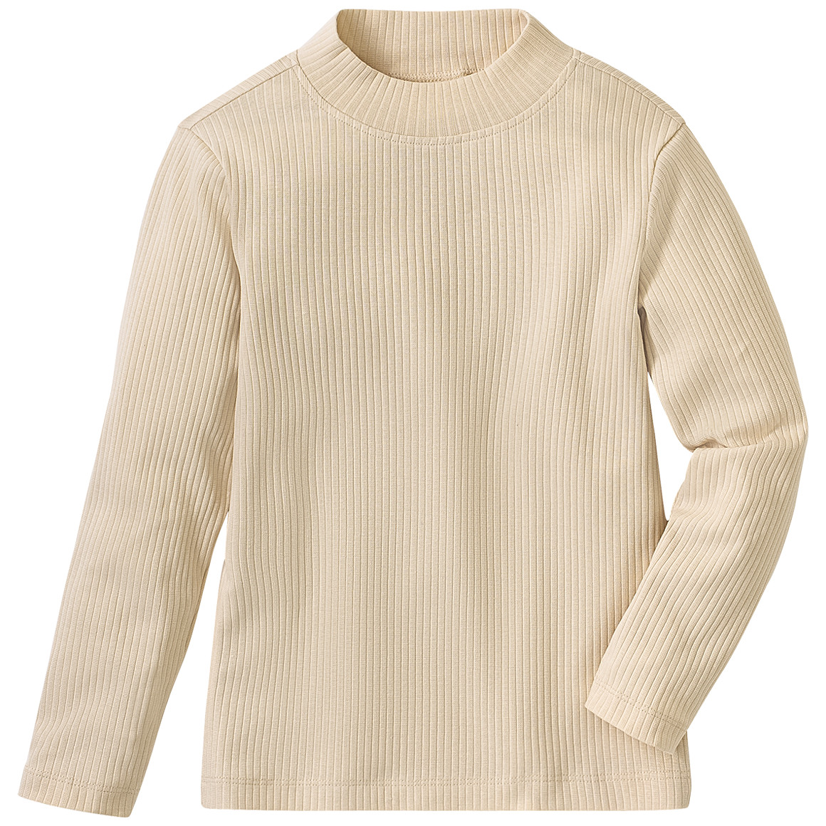 Mädchen Langarmshirt in Rippstruktur