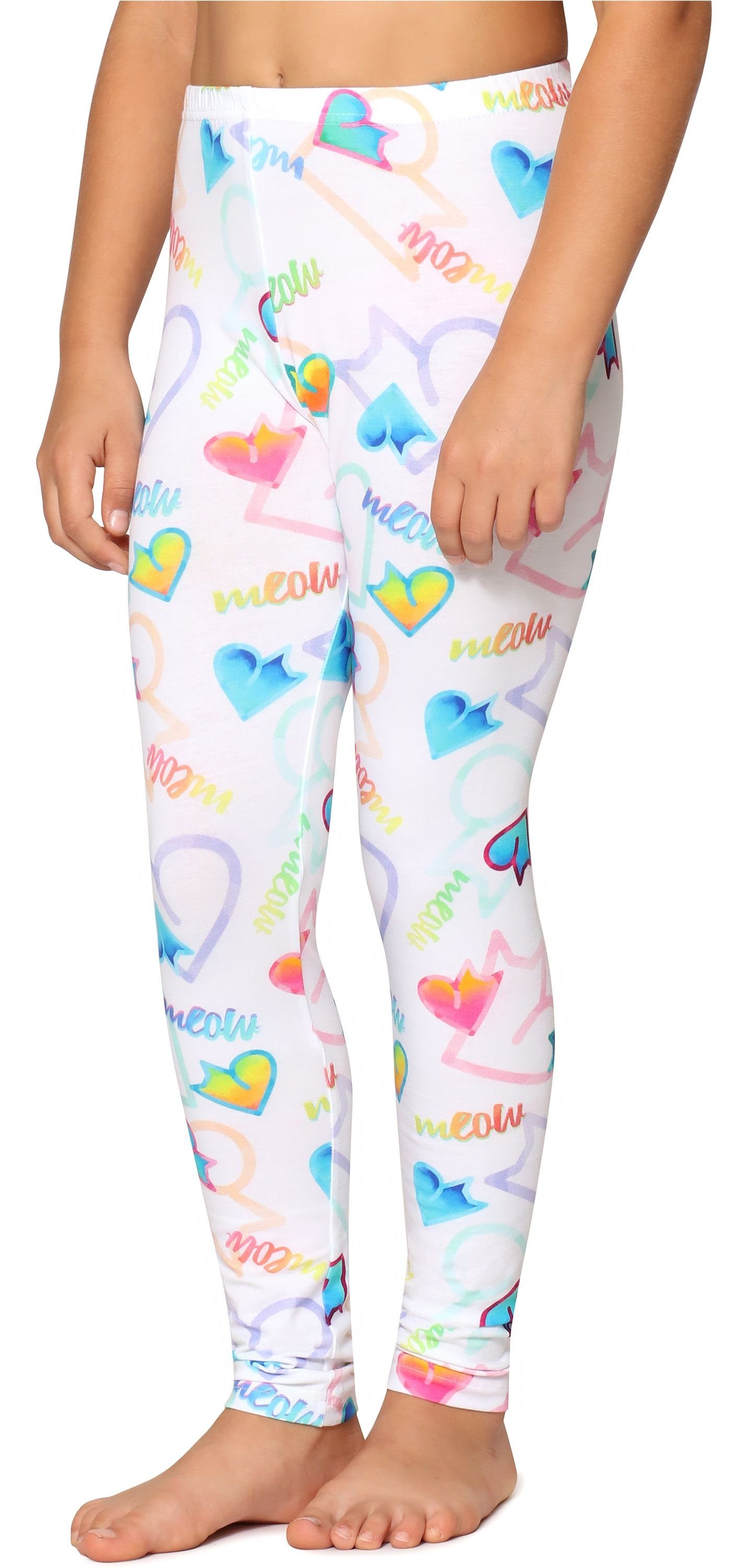 Merry Style Leggings Mädchen Lange Leggings aus Baumwolle MS10-337 (1-tlg) elastischer Bund