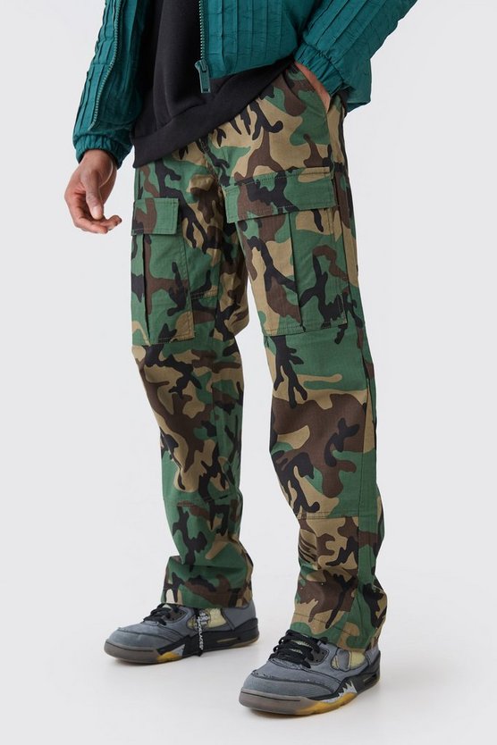 Lockere Camouflage Cargo-Hose