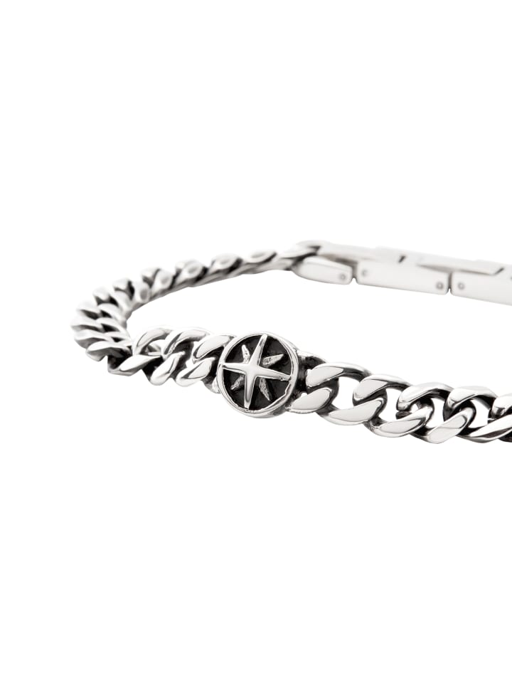 Breil Armband dock silber, schwarz günstig kaufen 21 cm