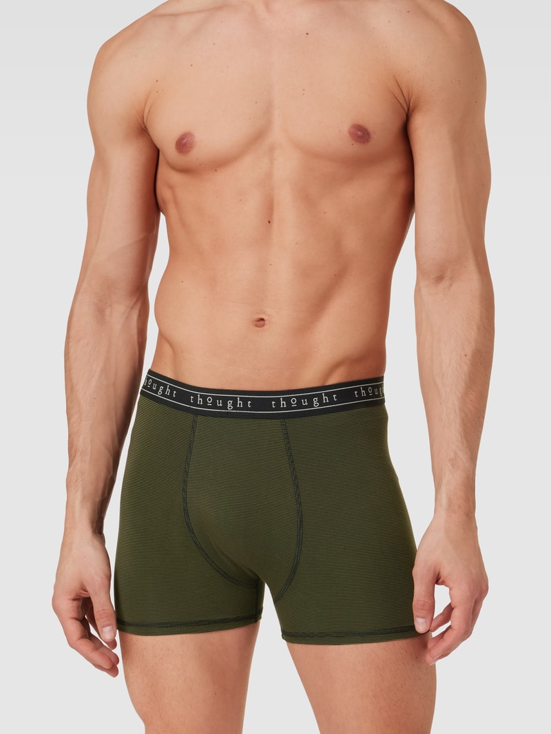 Trunks mit Streifenmuster Modell 'Michael Bamboo' in khaki
