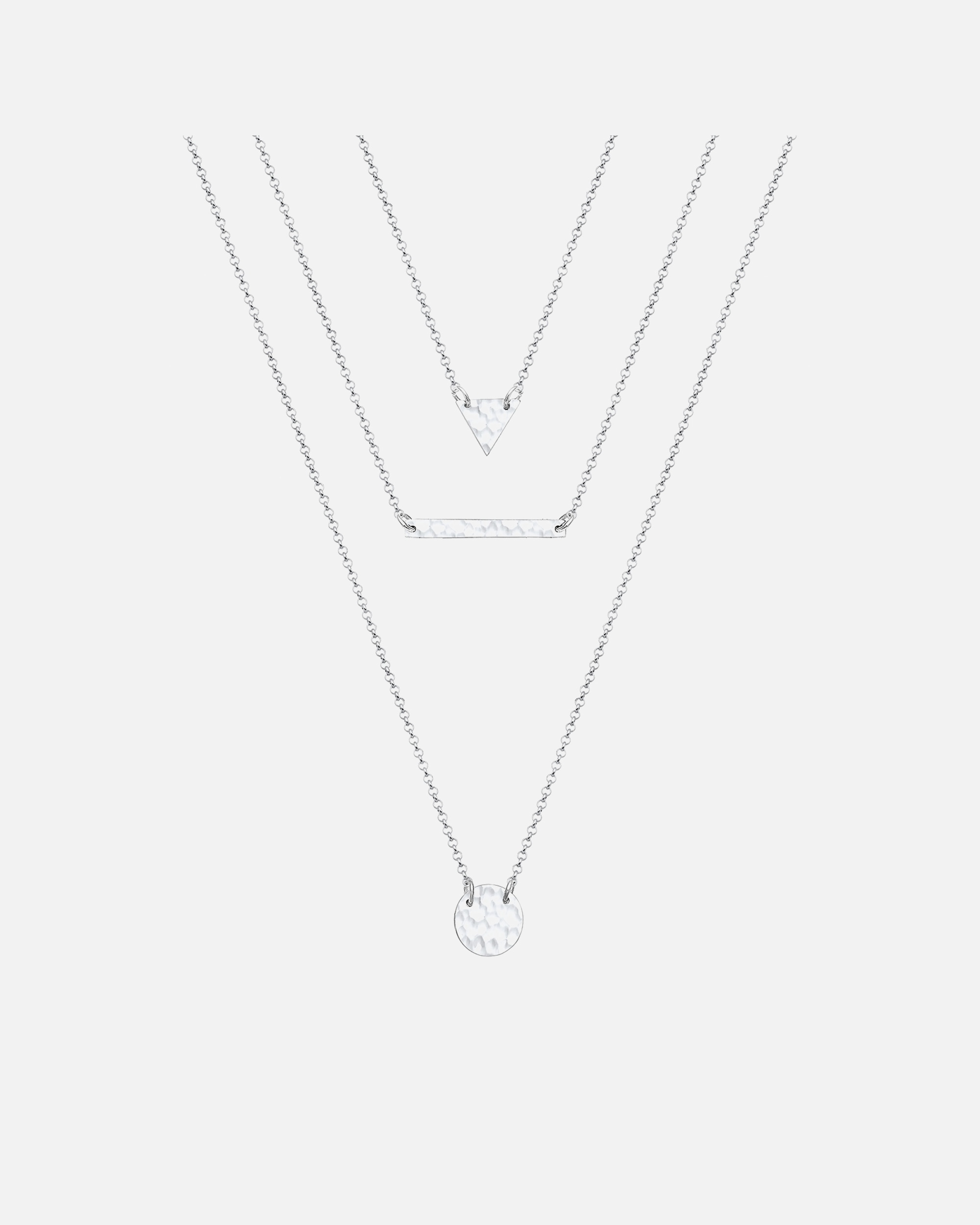 Elli Women's Triangle Geo Three-Layer - (925/1000) Silver