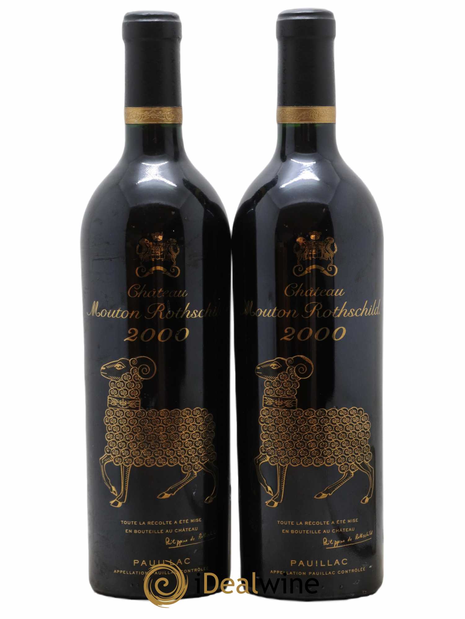 Château Mouton Rothschild 1er Grand Cru Classé  2000 - Lot de 2 Bouteilles