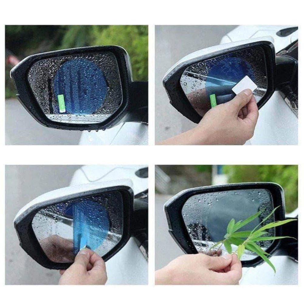 Fensterfolie Nano Seitenspiegel-Antibeschlagfolie für klare Sicht Anti Beschlag Auto Rückspiegel Spiegel Folie Anti Nebel Blendfreie Schutzfolie Wasserdicht (Doppelpack), MAVURA