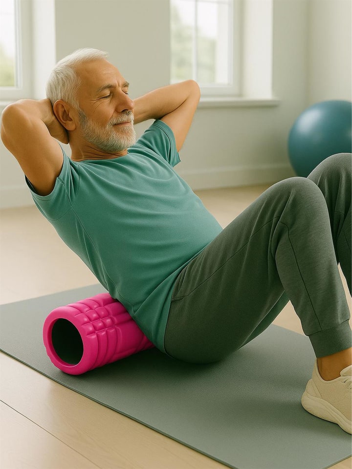 Normani Outdoor Sports 2 x Faszienrolle - Sportrolle Massageroller in 1 x Blau / 1 x Pink günstig kaufen onesize