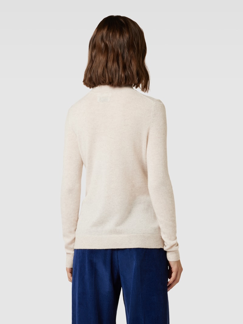 Kaschmirpullover in melierter Optik in beige meliert