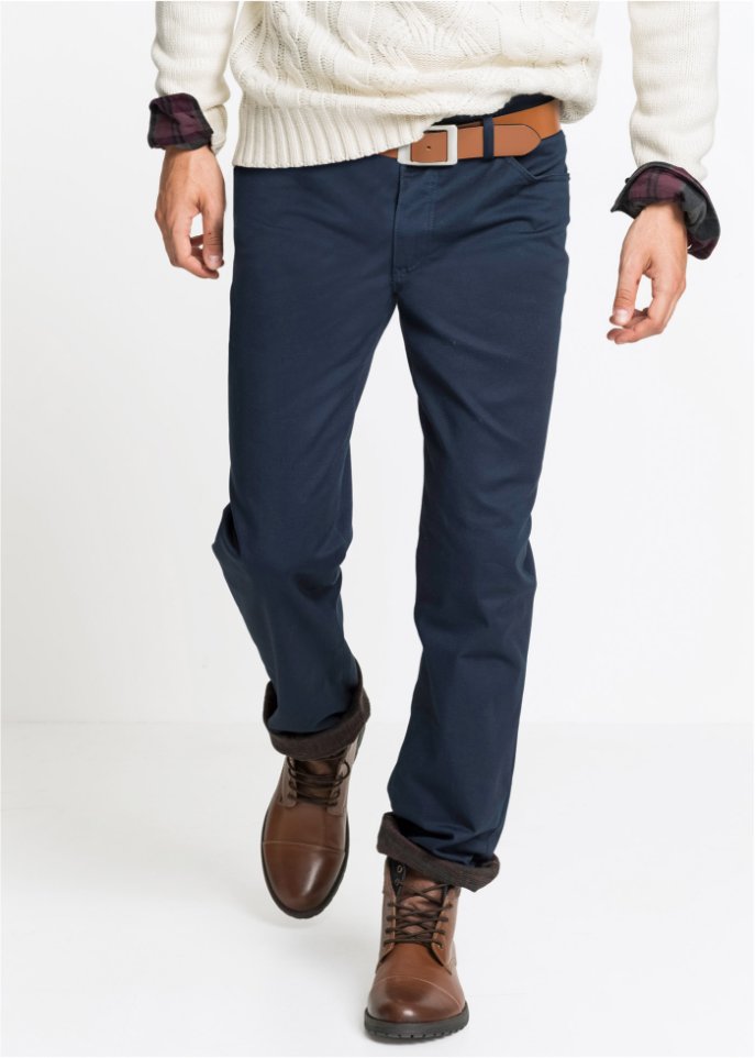 Regular Fit Stretch-Thermohose, Straight