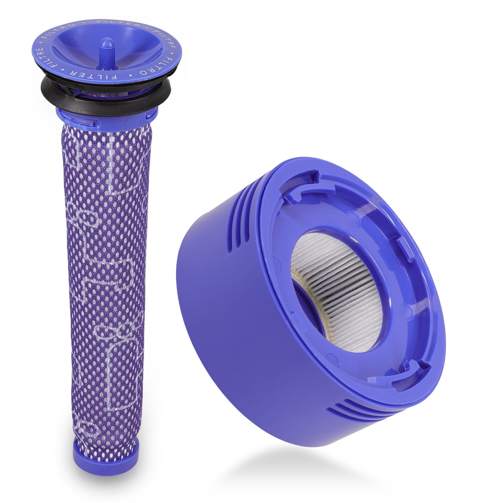 kwmobile Saugroboter Zubehör-Set Filter Set für Dyson V7 V8 - Vormotorfilter und Hepa Nachmotorfilter