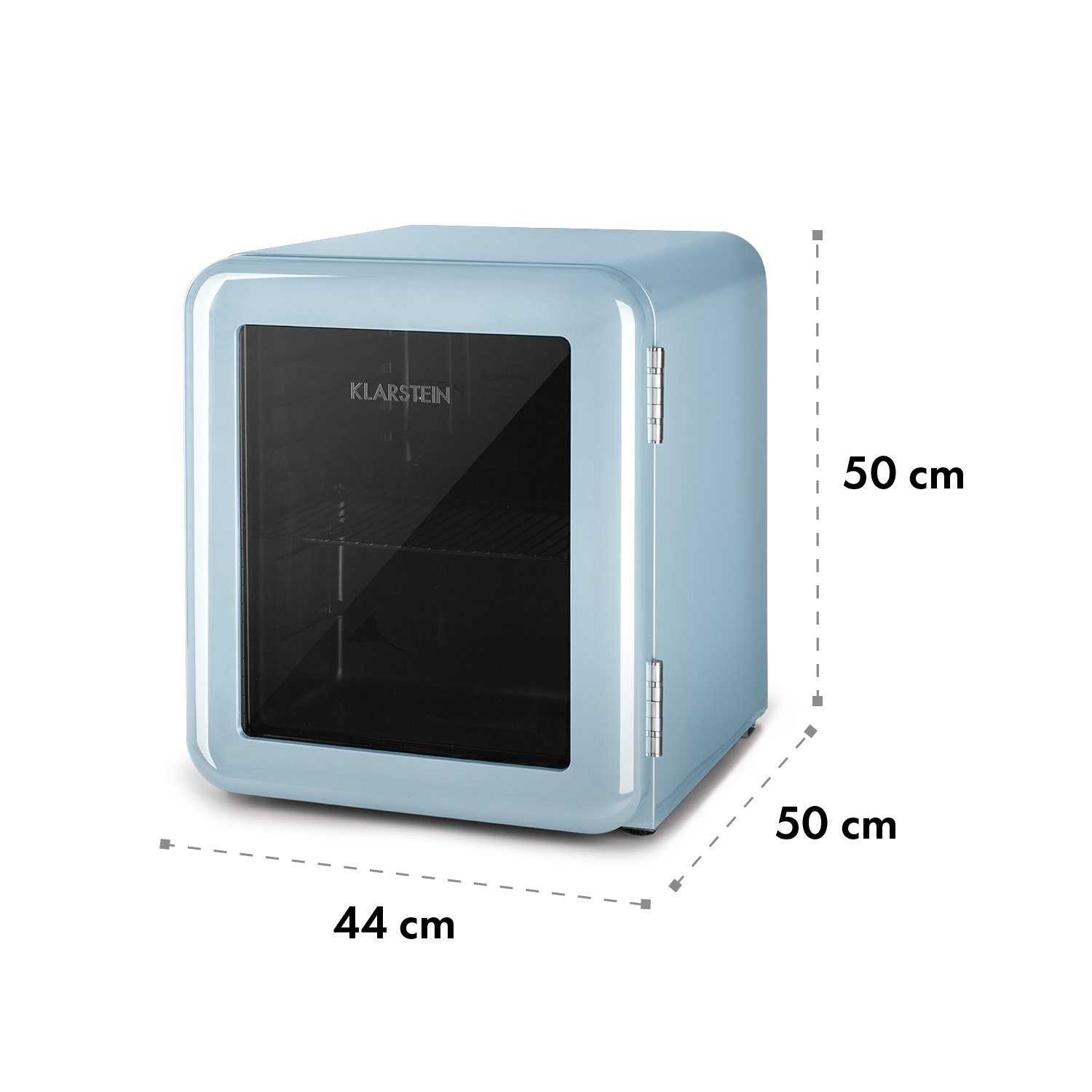 Klarstein Getränkekühlschrank HEA13-PopLife-48L 10040737, 47.5 cm hoch, 44 cm breit, Bierkühlschrank Getränkekühlschrank Flaschenkühlschrank mit Glastür