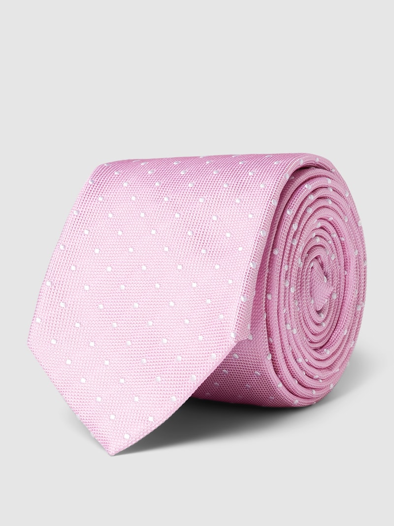 Seidenkrawatte mit feinem Allover-Muster in rosa