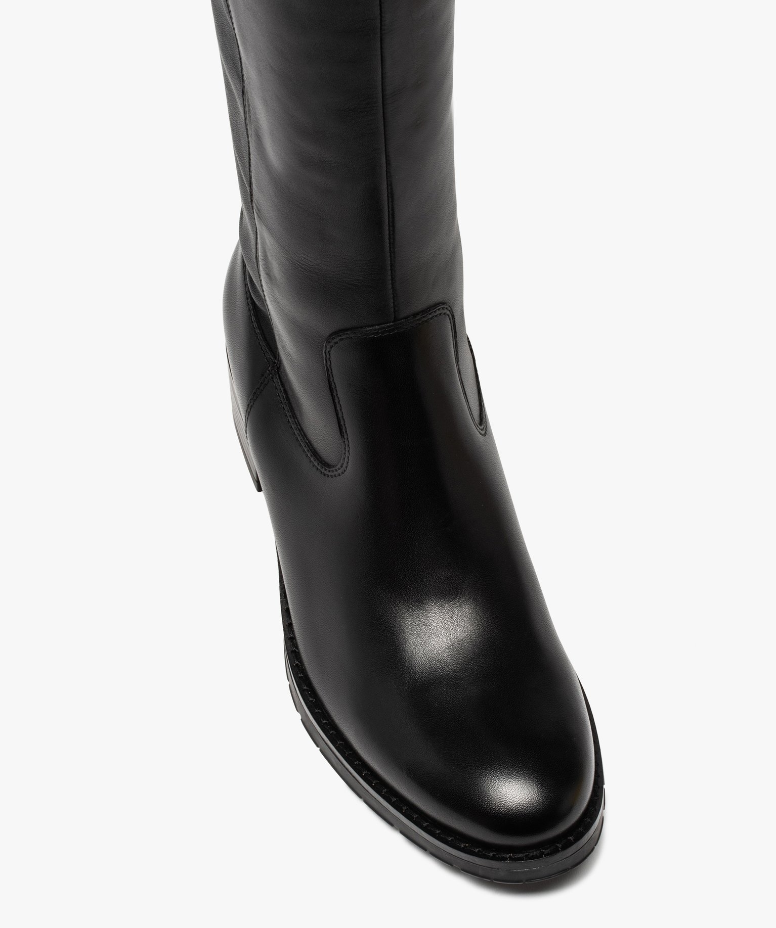 Bottes femme unies à talon plat | GEMO