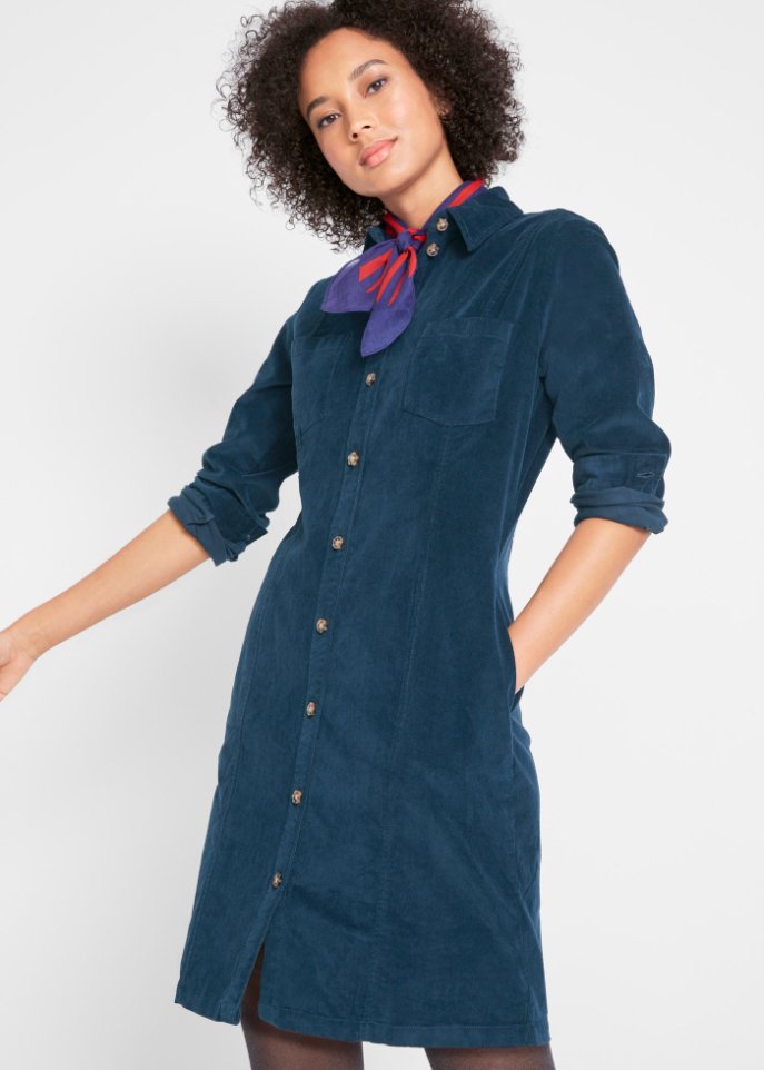Cord-Stretch-Kleid