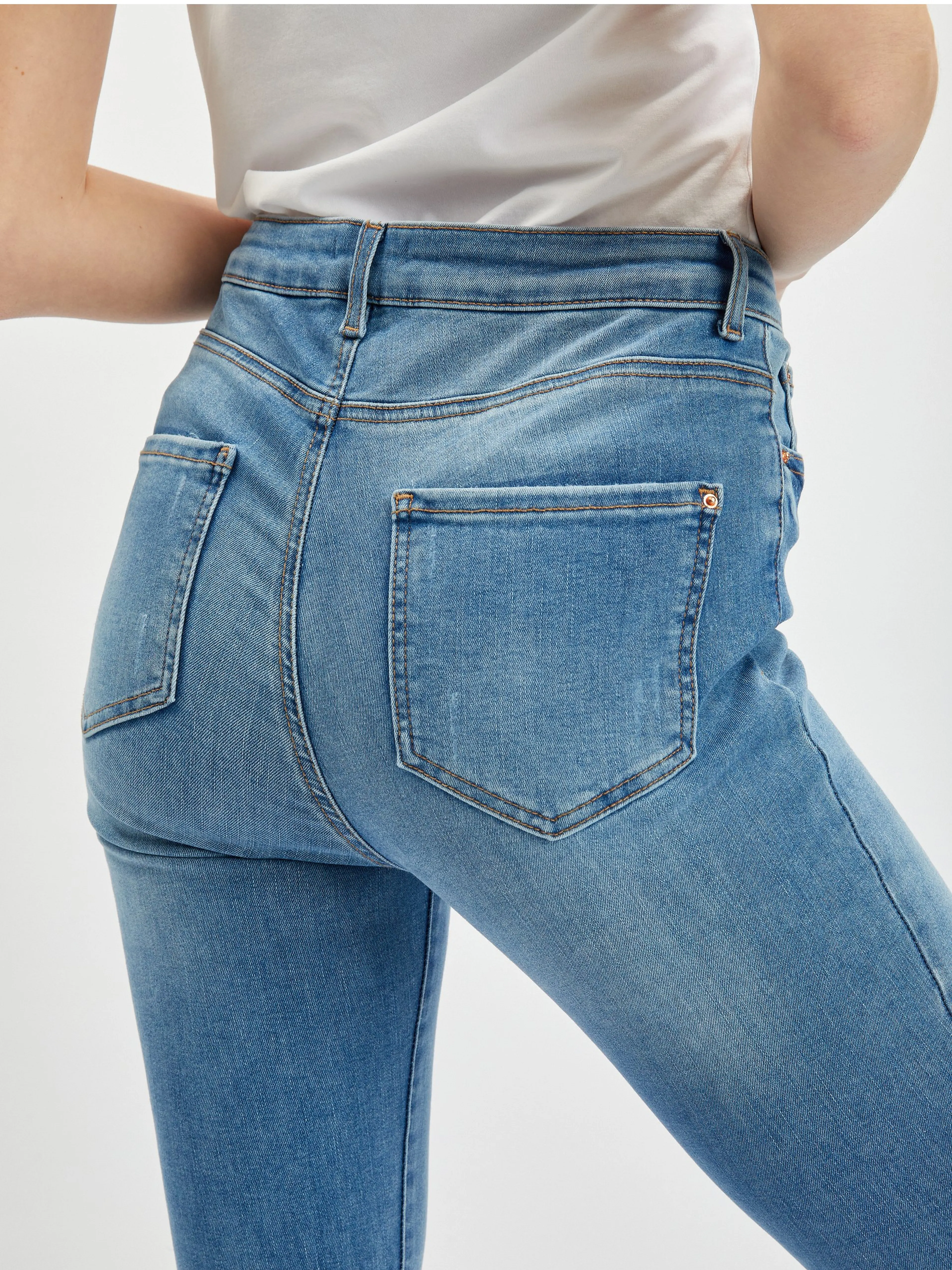 Hellblaue Skinny-Fit-Jeans für Damen ORSAY