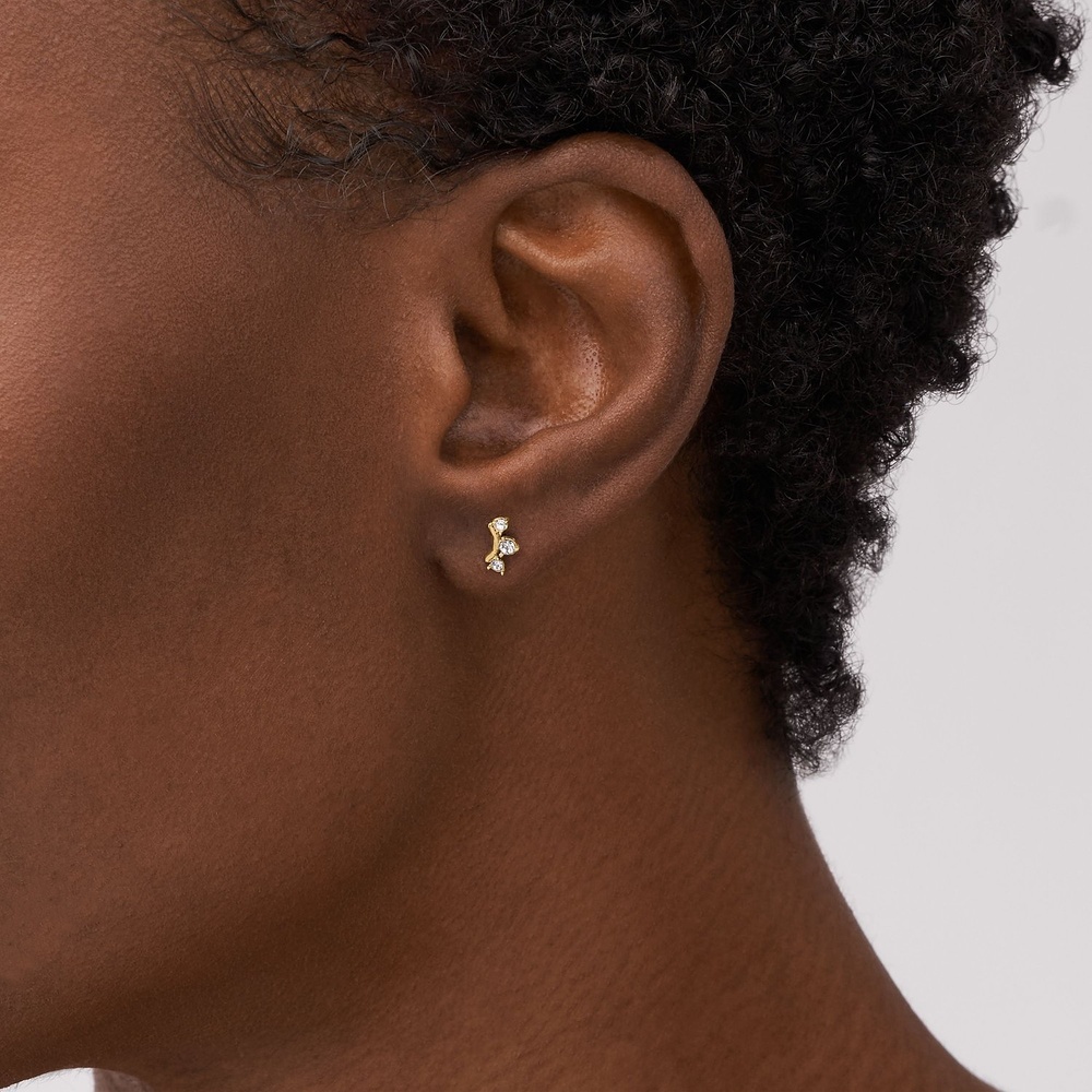 Fossil Boucles d'oreilles à fermoir à poussette Acier inoxydable Boucles d'oreilles