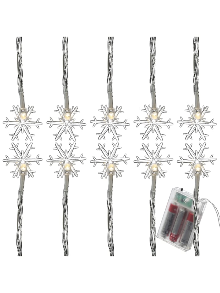 MARELIDA LED Lichterkette Schneeflocken L: 2m in transparent günstig kaufen onesize